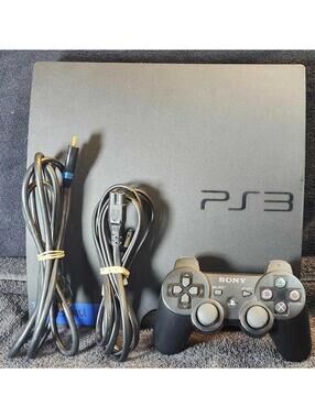 PlayStation 3 Slim PS3 - 4.92 FW capable - 500GB + controller + cables